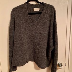 COPY - Wilfred Aritzia Grey Over-Sized Wool Sweater
